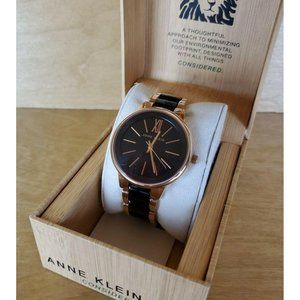 Anne Klein Women's AK/1412BKGB Gold-Tone Burgundy